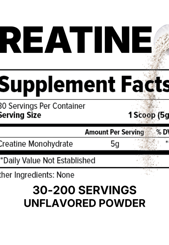 CREATINE MONOHYDRATE - UNFLAVORED POWDER