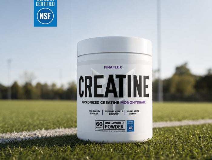 <h5><span style="text-decoration:underline">WHY IS OUR CREATINE BETTER?</span></h5><h2>NSF CERTIFIED <em>unflavored Creatine Powder</em></h2><p><strong>NSF Certified for Sport®</strong> <strong>Creatine</strong> provides athletes with pure, high-quality creatine monohydrate that has been independently tested for banned substances, giving you confidence that you're fueling performance, strength, and recovery with a product trusted by competitive athletes.</p>